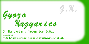 gyozo magyarics business card